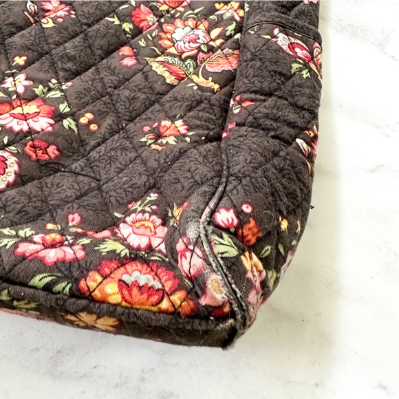 Vera Bradley Chocolate Brown Floral Metropolitan Computer Tote Bag - Picture 4 of 7